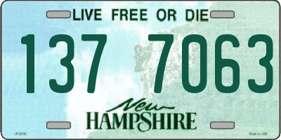 NH license plate 1377063