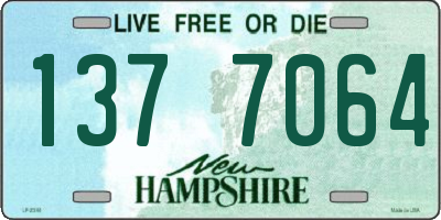 NH license plate 1377064