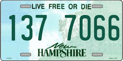 NH license plate 1377066