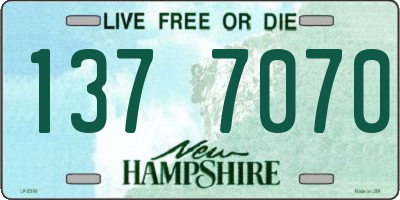 NH license plate 1377070