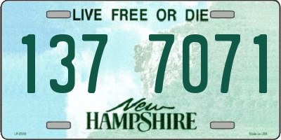 NH license plate 1377071