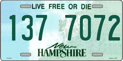NH license plate 1377072