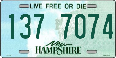 NH license plate 1377074