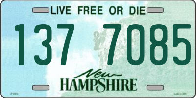 NH license plate 1377085