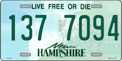 NH license plate 1377094