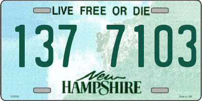 NH license plate 1377103