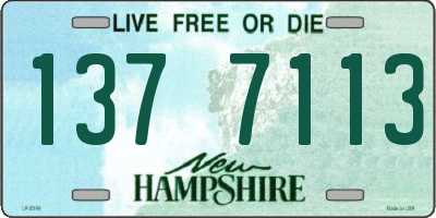 NH license plate 1377113