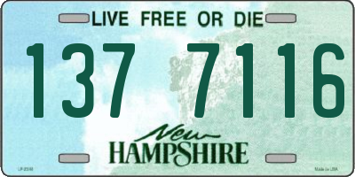 NH license plate 1377116
