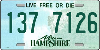 NH license plate 1377126