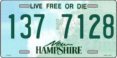 NH license plate 1377128