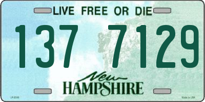 NH license plate 1377129