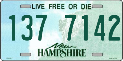 NH license plate 1377142
