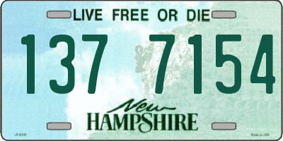 NH license plate 1377154