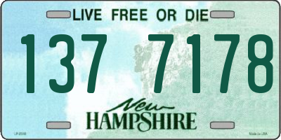 NH license plate 1377178
