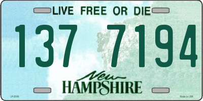 NH license plate 1377194