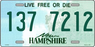 NH license plate 1377212