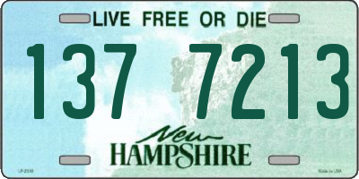 NH license plate 1377213