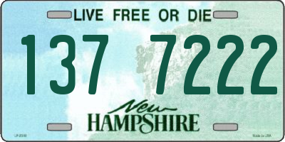 NH license plate 1377222