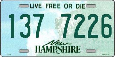 NH license plate 1377226