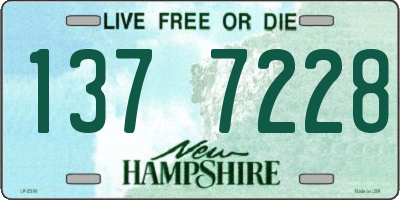 NH license plate 1377228