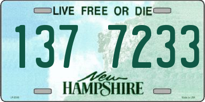 NH license plate 1377233