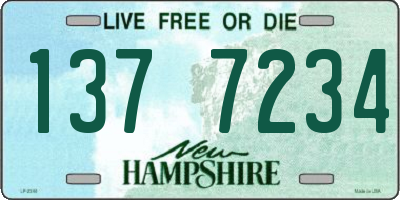 NH license plate 1377234