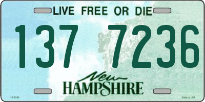 NH license plate 1377236