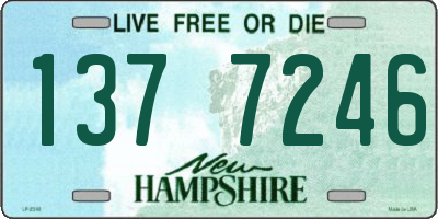 NH license plate 1377246