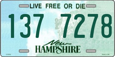 NH license plate 1377278