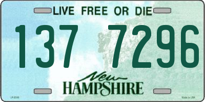 NH license plate 1377296