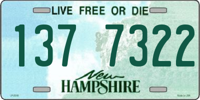 NH license plate 1377322