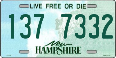 NH license plate 1377332