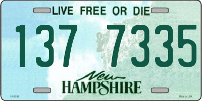 NH license plate 1377335
