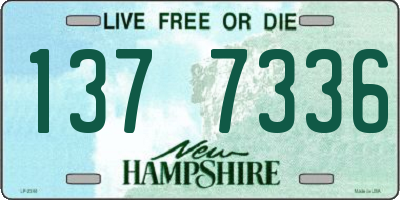 NH license plate 1377336