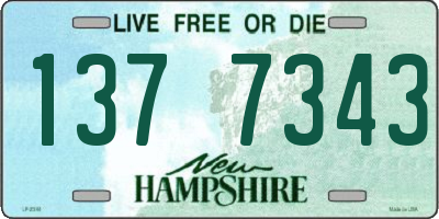 NH license plate 1377343