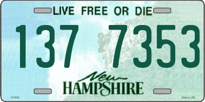 NH license plate 1377353