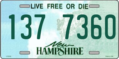 NH license plate 1377360