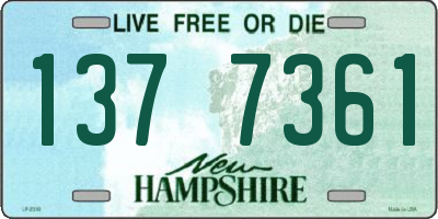 NH license plate 1377361