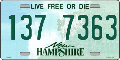 NH license plate 1377363