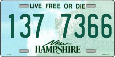 NH license plate 1377366
