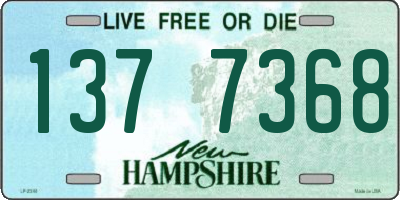 NH license plate 1377368