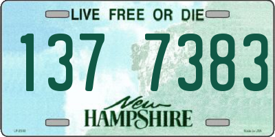 NH license plate 1377383