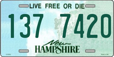 NH license plate 1377420