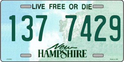NH license plate 1377429