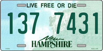 NH license plate 1377431