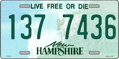 NH license plate 1377436