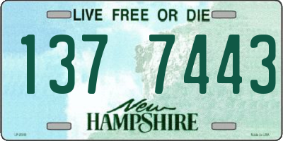 NH license plate 1377443