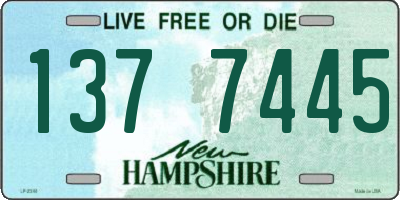 NH license plate 1377445