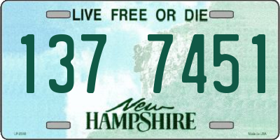NH license plate 1377451