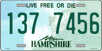NH license plate 1377456
